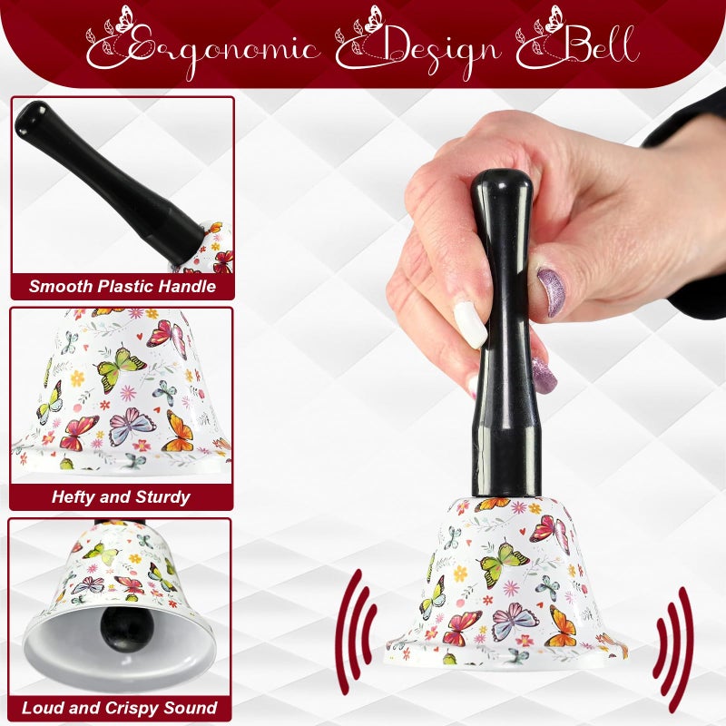 Home-X Butterfly Hand Held Call Bell - Ringing With Handle for School, Classroom, Wedding, Service Desk, Meditation - For Sick, Elderly, Seniors - Image 4